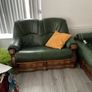 3seater + 2 seater genuine calfskin leather solid French wood Image 4