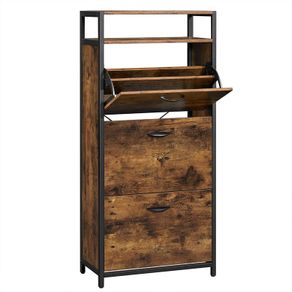 Shoe Rack with 3 Fold Down Doors - Free Delivery Nationwide