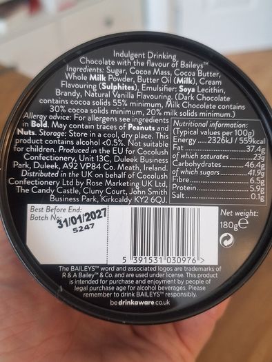 Baileys Hot Chocolate in Decorative Tin