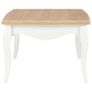 Coffee Table White and Brown 110x60x40 cm Solid Pine Wood Image 3