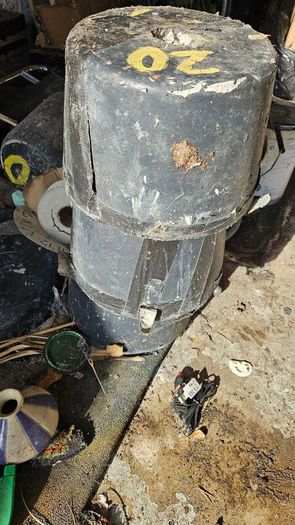 Concrete weights and cast iron plates