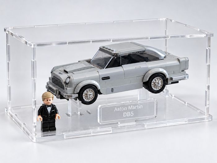 Stackable Acrylic Display Case for LEGO Speed Champions Cars | Flat-Pack Dust Cover with Display Stand