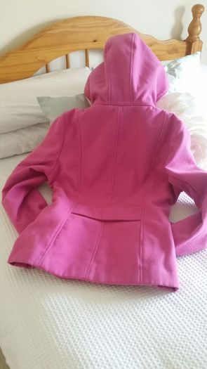 Pink Winter Jacket with Hood - Size 12