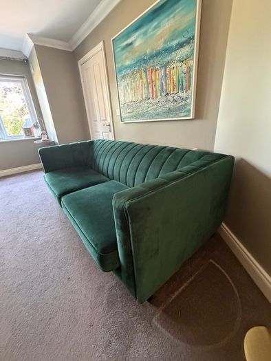 green 3 seater couch