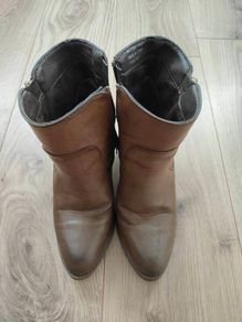 Atmosphere Brown Heeled Ankle Boots UK 5 / EUR 38 - Block Heel