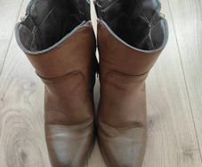 Atmosphere Brown Heeled Ankle Boots UK 5 / EUR 38 - Block Heel