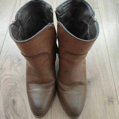Atmosphere Brown Heeled Ankle Boots UK 5 / EUR 38 - Block Heel