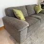 Brown Fabric 3-Seater Sofa Image 2