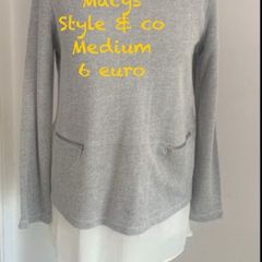 top grey with shirt end style size 12