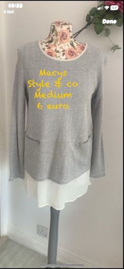 top grey with shirt end style size 12