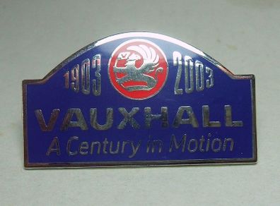 VAUXHALL MOTORS 1903 to 2003 (A Century in Motion) - centenary commemorative enamel badge
