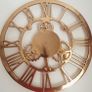 Clock/Roman Numeral Skeleton Round Brass Wall Clock, 46cm .. Easy to Hang with Build-In Hook .. Price Drop Image 3