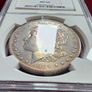 1904 O Morgan Silver Dollar Stunning Rainbow Toned Gem NGC Image 2