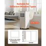 Air Conditioner, 9000 BTU 2.6kW 3-in-1 Standing Cooling Ac Unit, LED Touch Panel & Remote Control, 24h Timer, Cooling/Dehumidifier/Fan Mode for Room Indoor, White, Energy Efficiency: A Image 5