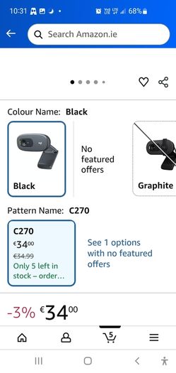 Logitech c270 HD 720p Webcam