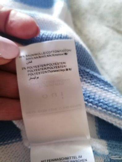 OUI striped white blue jumper UK 10