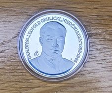 1991 Okulicki 200000 zloty. Silver coin Poland UNC