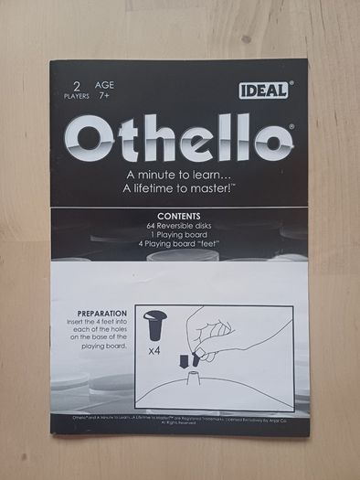 Othello Classic Strategy Tactical Board Game 2 Players