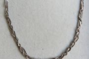 Vintage Sterling Silver Braided Chain  Necklace. length 17" - 2,90g