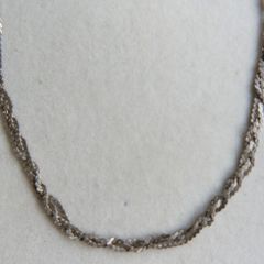 Vintage Sterling Silver Braided Chain  Necklace. length 17" - 2,90g
