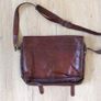 Brown leather man bag. postman bag Image 2