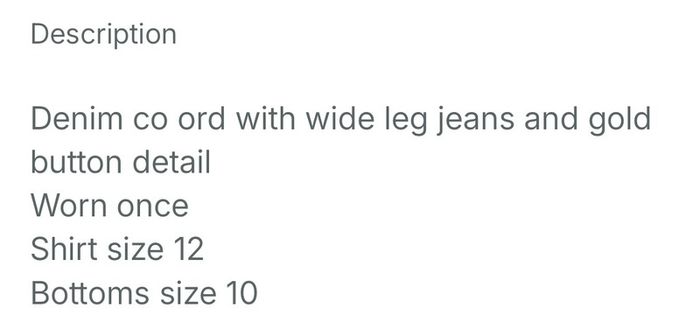 denim Co ord