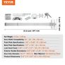 Push Bar Door Locks, Stainless Steel Panic Bars for Exit Doors, with Exterior Lever and 3 Keys, Push Bar Panic Exit Device Door Hardware for Metal Wood Door, for Left and Right Handed Doors Image 8