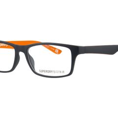 Superdry Unisex Black and Orange Matte Eye Glasses Frame (Brand New)