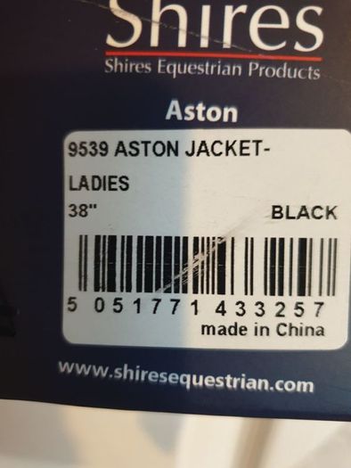 New Shires Aston Black Ladies Show Jacket