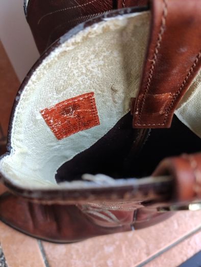 RARE Vintage Harley-Davidson Brown Leather Cowboy Boots Men's Size UK 10