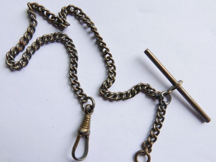 Antique Pocket Watch Chain T Bar
