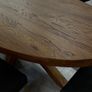 220cm Oval Oak Dining Table Ex Display Like New Image 7