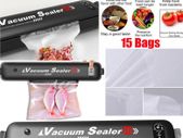 Vacuum Food Sealer Machine + 2 Rolls 25cm Automatic Manual Vacum Sealer Dry Wet Pack 3 In 1