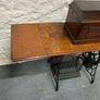 Vintage Singer Cast Iron Sewing Table with Jones 6400 Machine. Image 5