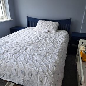 Double bed and 2 bedside tables