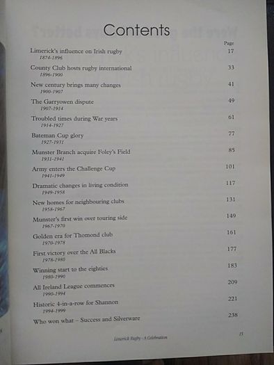 Limerick Rugby Book- the Home of the Spirit