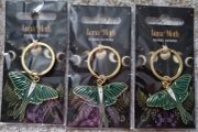 lunar moth keyring