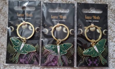 lunar moth keyring