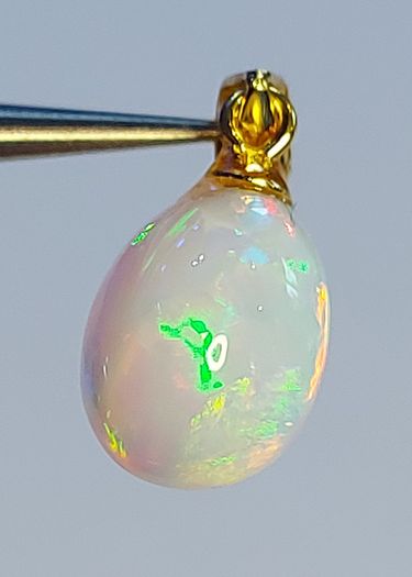 Ethiopian Fire Opal Pendant 2.93ct on Goldplated S925 Silver