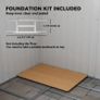 7 x 4ft Galvanised Steel Garden Shed, with Foundation Kit - Grey Image 6