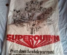 Vintage superquinn shopping bag 1970s