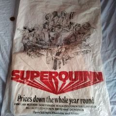 Vintage superquinn shopping bag 1970s