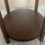 Compact Dark Wood Side Table with Shelf. Excellent Condition Image 3