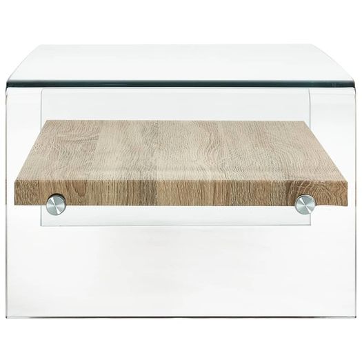 Coffee Table Clear 98x45x31 cm Tempered Glass