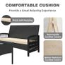 4pc Rattan Furniture Set Garden Patio Seating with coffee table Image 3