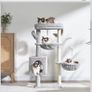 Cat Tree, 100cm Tower with All-Sisal Wrapped Scratching Post Image 4