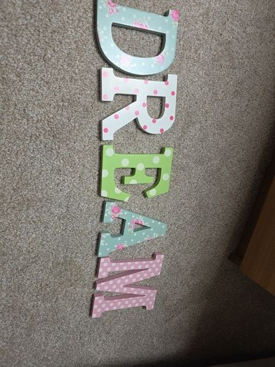 NEXT wooden DREAM words decor
