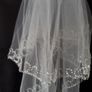 2 Tier Elbow Length Bridal Veil Image 3