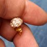 Women's 21K (marked 21K) gold earrings with zirconia stones, weighs 3grams Image 3
