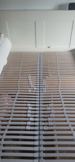 IKEA BRIMNES Standard Double Bed Frame + Storage Headboard + Sultan Mattress